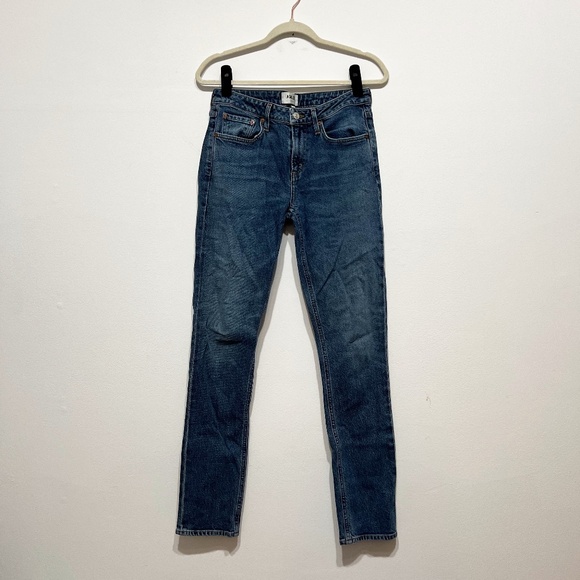 Agolde Women's Devon Low Rise Stacked Stovepipe Cotton Stretch Denim Jeans 25 - Picture 1 of 4